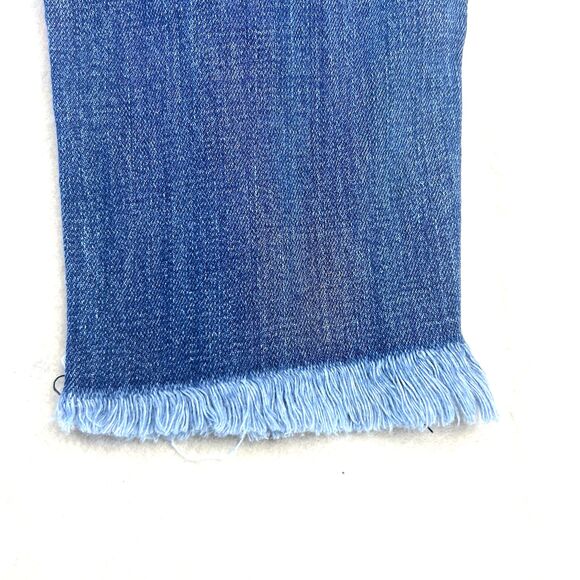 KanCan Button Fly Denim Jeans Women's XL Distressed Frayed Hem Blue High Rise - Picture 14 of 16